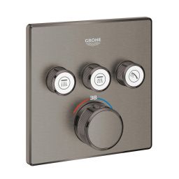 Grohe Grohtherm SmartControl bateria wannowo-prysznicowa podtynkowa termostatyczna brushed hard graphite 29126AL0