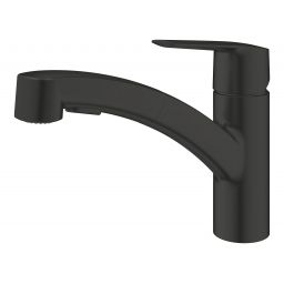 Grohe Start bateria kuchenna stojąca z wyciąganą wylewką czarny mat 305312431