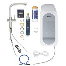 Grohe Blue bateria kuchenna z filtrem stojąca SuperSteel 31454DC1