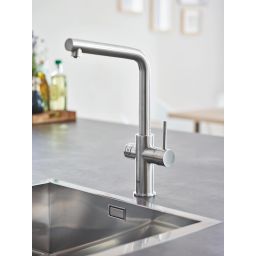 Grohe Blue bateria kuchenna z filtrem stojąca SuperSteel 31454DC1