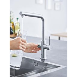 Grohe Blue bateria kuchenna z filtrem stojąca SuperSteel 31454DC1