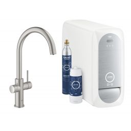 Grohe Blue bateria kuchenna z filtrem stojąca SuperSteel 31455DC1