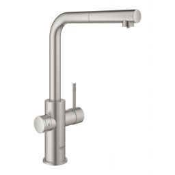 Grohe Blue bateria kuchenna z filtrem stojąca stal 31539DC0