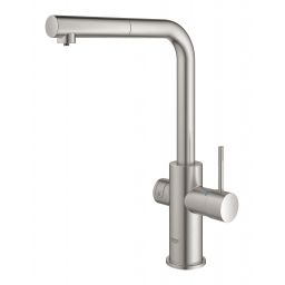 Grohe Blue bateria kuchenna z filtrem stojąca stal 31539DC0