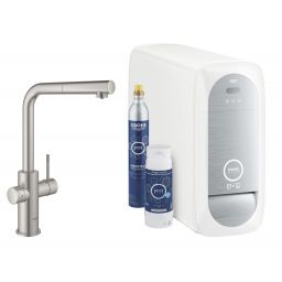 Grohe Blue bateria kuchenna z filtrem stojąca stal 31539DC0