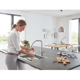 Grohe Blue bateria kuchenna z filtrem stojąca stal 31539DC0