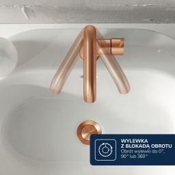 Grohe Essence bateria umywalkowa stojąca Brushed Warm Sunset 32628DL1