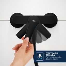 Grohe Get bateria prysznicowa ścienna czarny mat 328882430