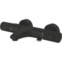 Grohe Precision Feel bateria wannowo-prysznicowa ścienna z termostatem czarna 347882430