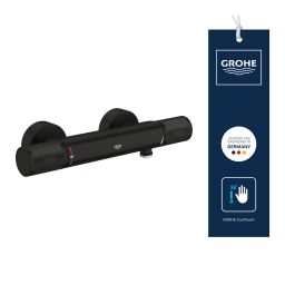 Grohe Precision Feel bateria prysznicowa ścienna termostatyczna czarny mat 347902430
