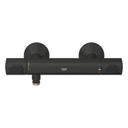 Grohe Precision Flow bateria prysznicowa ścienna termostatyczna czarny mat 348402430