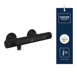 Grohe Precision Flow bateria prysznicowa ścienna termostatyczna czarny mat 348402430