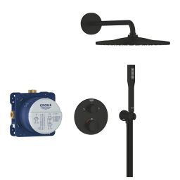Grohe Precision prysznicowa podtynkowa termostatyczna czarny mat 348802430