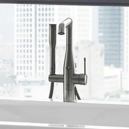 Grohe Essence bateria wannowo-prysznicowa wolnostojąca Brushed Hard Graphite 23491AL1