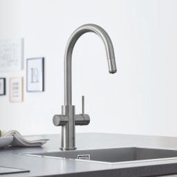 Grohe Blue bateria kuchenna z filtrem stojąca SuperSteel 31541DC0