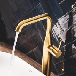 Grohe Essence New bateria umywalkowa stojąca Brushed Cool Sunrise 32901GN1