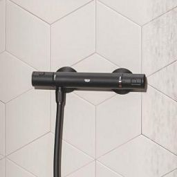Grohe Precision bateria prysznicowa ścienna z termostatem czarna 345942430