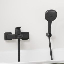 Grohe Dice bateria wannowo-prysznicowa ścienna czarny mat 1018722430