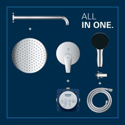 Grohe Start Edge zestaw prysznicowy podtynkowy z deszczownicą chrom 25293000