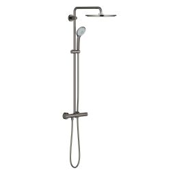 Grohe Euphoria zestaw prysznicowy ścienny termostatyczny z deszczownicą Hard Graphite 26075A00