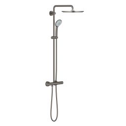 Grohe Euphoria zestaw prysznicowy ścienny termostatyczny z deszczownicą Brushed Hard Graphite 26075AL0