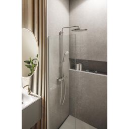 Grohe Euphoria System 310 zestaw prysznicowy ścienny termostatyczny z deszczownicą stal nierdzewna 26075DC0