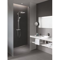 Grohe Euphoria System 310 zestaw prysznicowy ścienny termostatyczny z deszczownicą stal nierdzewna 26075DC0