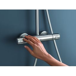 Grohe Vitalio Joy XXL zestaw prysznicowy ścienny termostatyczny z deszczownicą chrom 26400001
