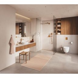 Grohe Rainshower 310 SmartActive Cube deszczownica 31 cm kwadratowa z ramieniem ściennym brushed warm sunset 26479DL0