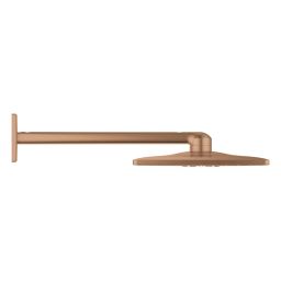 Grohe Rainshower 310 SmartActive Cube deszczownica 31 cm kwadratowa z ramieniem ściennym brushed warm sunset 26479DL0