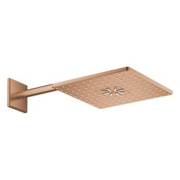 Grohe Rainshower 310 SmartActive Cube deszczownica 31 cm kwadratowa z ramieniem ściennym brushed warm sunset 26479DL0