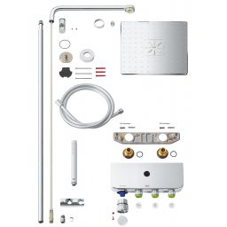 Grohe Euphoria zestaw prysznicowy ścienny termostatyczny z deszczownicą StarLight Chrome 26508000
