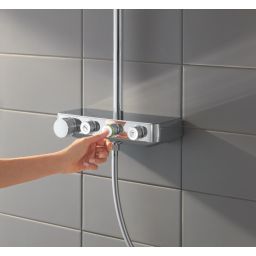 Grohe Euphoria zestaw prysznicowy ścienny termostatyczny z deszczownicą StarLight Chrome 26508000