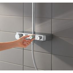 Grohe Euphoria zestaw prysznicowy ścienny termostatyczny z deszczownicą StarLight Chrome 26508000