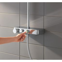 Grohe Euphoria zestaw prysznicowy ścienny termostatyczny z deszczownicą chrom 26509000