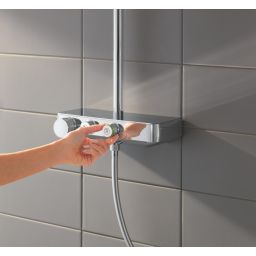 Grohe Euphoria zestaw prysznicowy ścienny termostatyczny z deszczownicą chrom 26509000
