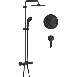 Grohe Vitalio Start Shower System zestaw prysznicowy ścienny termostatyczny z deszczownicą czarny 266772430