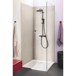 Grohe Vitalio Start Shower System zestaw prysznicowy ścienny termostatyczny z deszczownicą czarny 266772430
