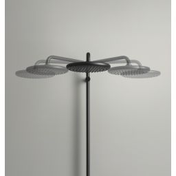 Grohe Vitalio Start System 250 zestaw prysznicowy ścienny termostatyczny z deszczownicą czarny mat 266772431