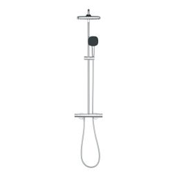 Grohe Vitalio Comfort zestaw prysznicowy ścienny termostatyczny z deszczownicą StarLight Chrome 26696001
