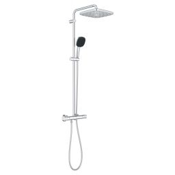 Grohe Vitalio Comfort zestaw prysznicowy ścienny termostatyczny z deszczownicą StarLight Chrome 26696001