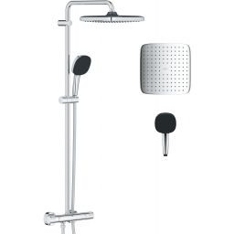 Outlet - Grohe Vitalio Comfort zestaw prysznicowy ścienny termostatyczny z deszczownicą StarLight Chrome 26696001