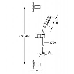 Grohe Vitalio Comfort zestaw prysznicowy ścienny chrom 26932001