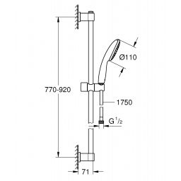 Grohe Vitalio Start zestaw prysznicowy ścienny chrom 26953001