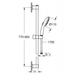 Grohe Vitalio Start zestaw prysznicowy ścienny chrom 26956001