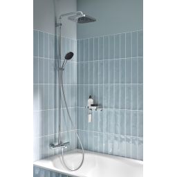 Grohe Vitalio Comfort zestaw wannowo-prysznicowy ścienny termostatyczny z deszczownicą chrom 26984001