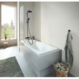 Grohe Vitalio Start System zestaw prysznicowy ścienny termostatyczny z deszczownicą czarny 269882431