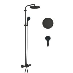 Grohe Vitalio Start System zestaw prysznicowy ścienny termostatyczny z deszczownicą czarny 269882431