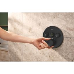 Grohe Precision Smartcontrol zestaw wannowo-prysznicowy podtynkowy termostatyczny z deszczownicą czarny mat 348742430