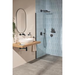 Grohe Precision Smartcontrol zestaw wannowo-prysznicowy podtynkowy termostatyczny z deszczownicą czarny mat 348742430